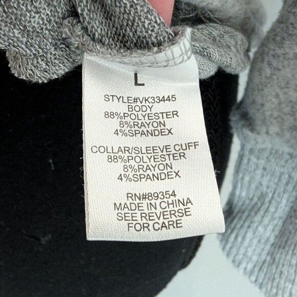 Women's Super Soft Gray Cowl Neck 3/4 Sleeve Sweater Top with Banded Hem - Large - Picture 4 of 9